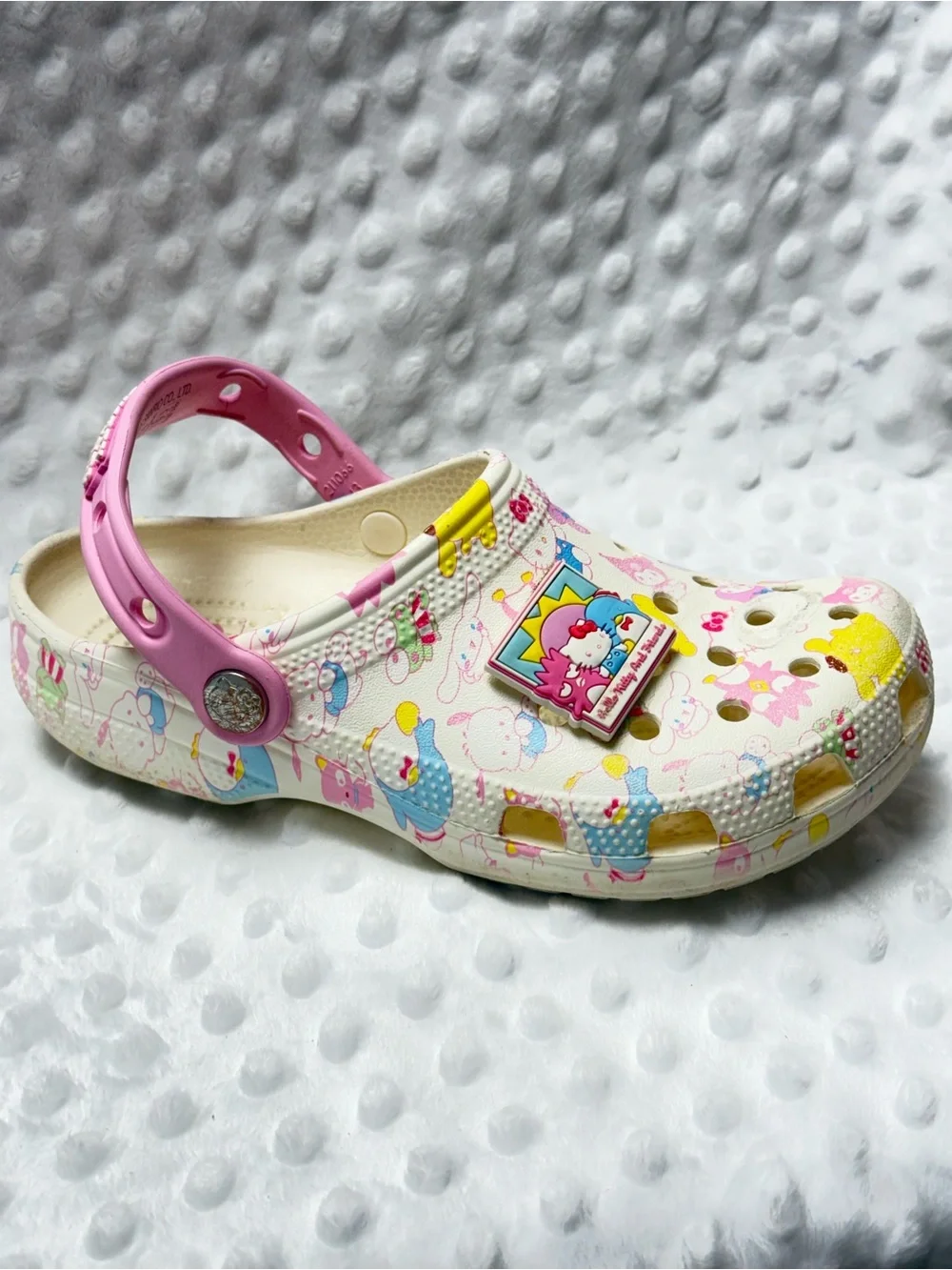 Hello Kitty Kids Crocs- Slip-On Clogs with Pink Strap size 3